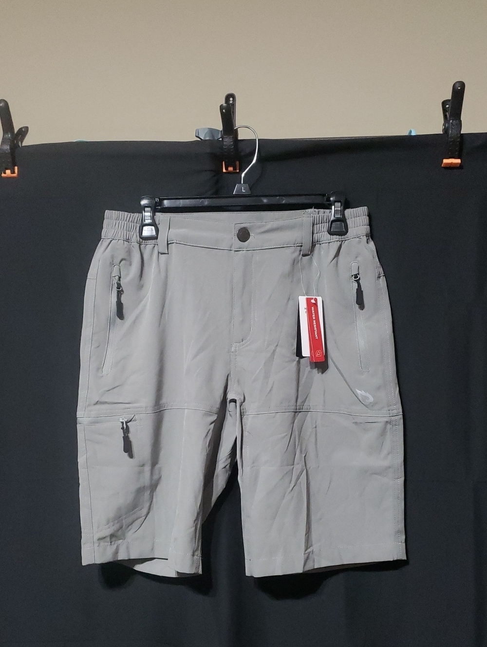 Baleaf Men's Hiking Cargo Shorts In Gray. Size: Small 30" Waist
